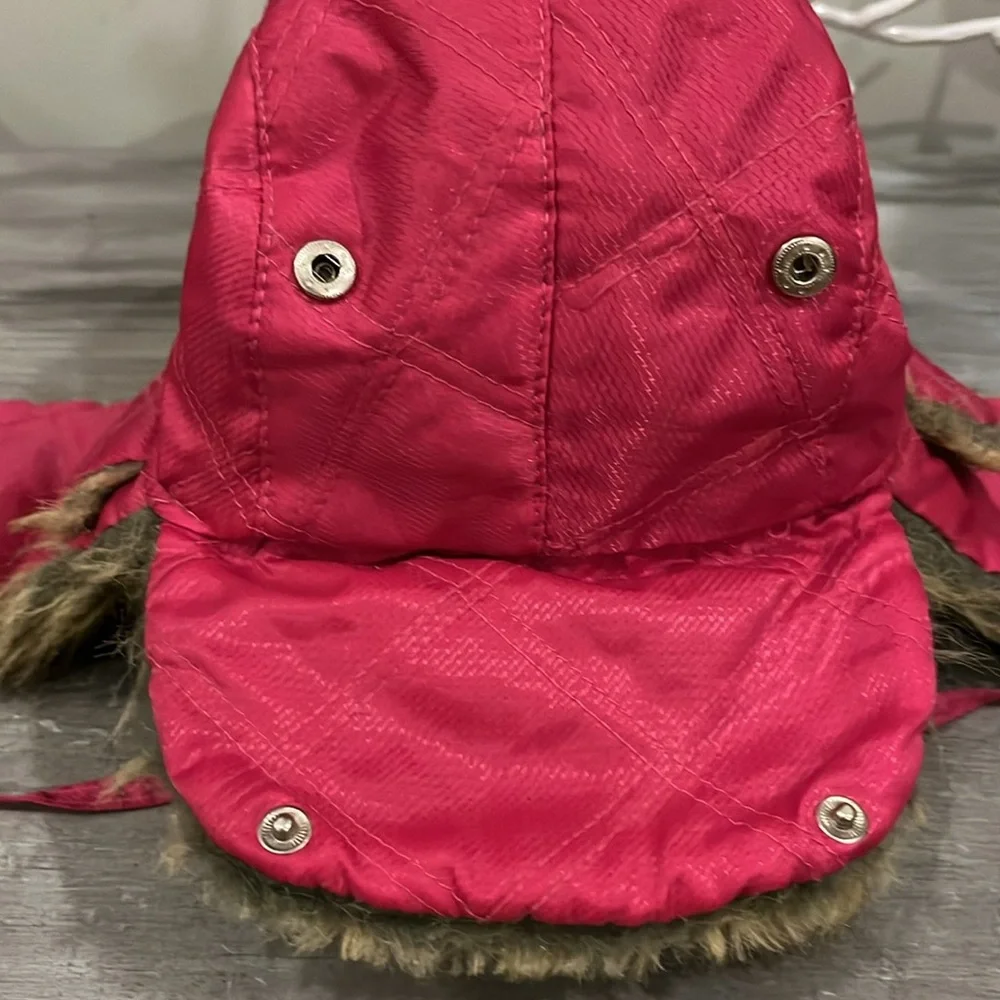 Trapper Hat Cold Weather Fur Super Warm Girls Large Pink